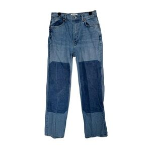 Reformation Jeans High Rise Clayton Carpenter Patch Straight Leg